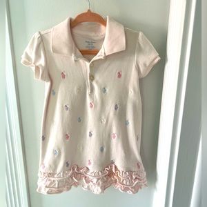 Ralph Lauren baby girls embroidered polo dress.